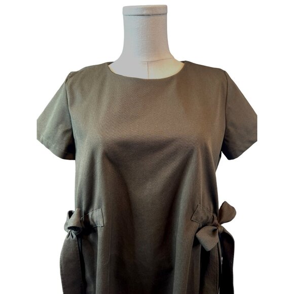 2/$30 ZARA Trafaluc M Olive Green Mini Dress - Picture 5 of 14